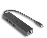 Hub USB I-TEC USB-C Slim LAN HUB 3x USB 3.0 RJ-45 10/100/1000 Mb/s C31GL3SLIM